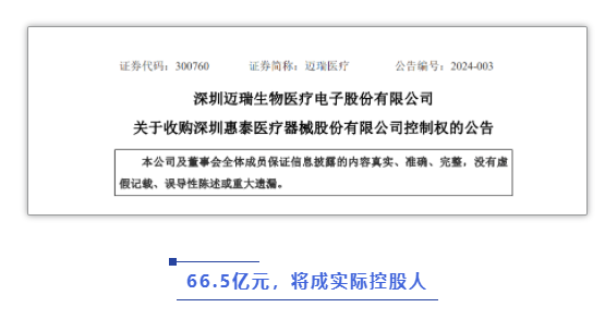 66.5億！邁瑞擬收購(gòu)電生理“第一股”